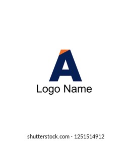 abstract logo icon,elegan,dark blue with combination with orange