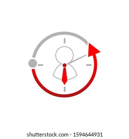 abstract logo idea, time concept or clock business icon. Creative logotype design template