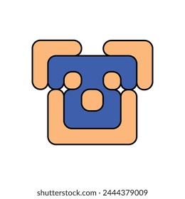 Abstract logo, logo illustration, shapes 
