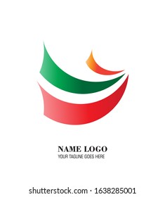 Abstract logo include three shape concepts 