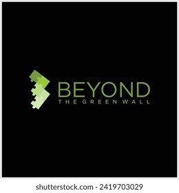 abstract logo with the initial letter B, the prefix for a company name, brand, etc. with a modern minimalist design concept