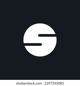Abstract logo initial letter s element with geometry. Modern and minimalist artistic s symbol.