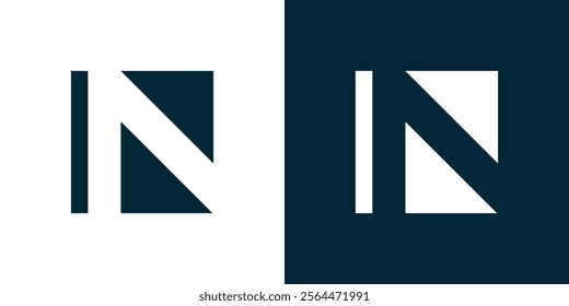Abstract logo with initials N and A. Simple logo, icon, illustration, symbol, vector.