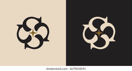 Abstract Logo inspired by Flower and letter S symbol, nice design for any business and company.