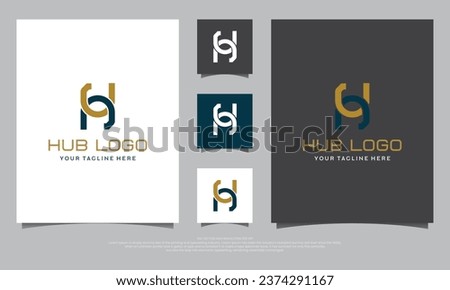 Abstract logo of interconnected H letters