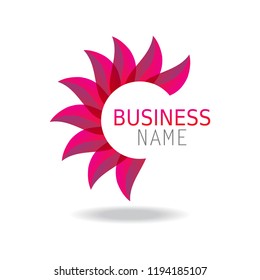 Abstract logo isolated on white background. Logo template for web site, label, banner, poster, placard, cover and print materials. Creative abstract concept, vector illustration, eps 10