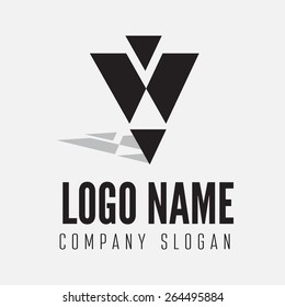 Abstract logo, label, badge, emblem or logotype element for business, corporation or web