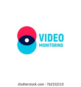 Abstract logo lens camera overlay, video analytics