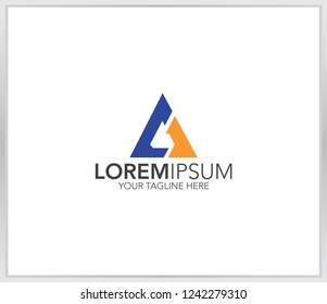 Abstract logo. letter AJ logo template
