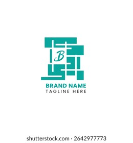 Abstract Logo letter B modern editable logo luxury emblame