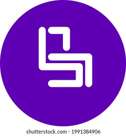 Letra abstracta del logotipo B en color blanco