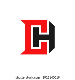 An abstract logo of letter C + H + D