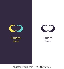 Logótipo abstrato, letra "C". Perfeito para marcas em setores criativos, de bem-estar ou focados na comunidade que procuram uma identidade amigável e dinâmica.