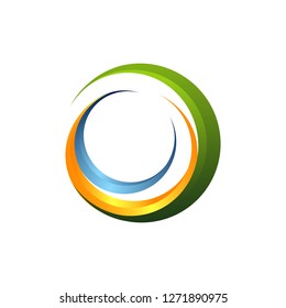 abstract logo letter C and wave,