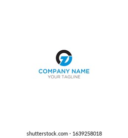 abstract logo letter C and Z or O and Z