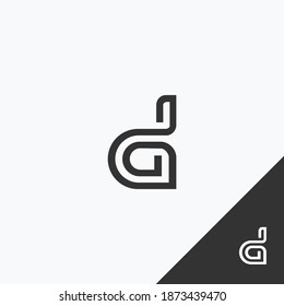 Abstract logo letter "D" can be used for various companies.