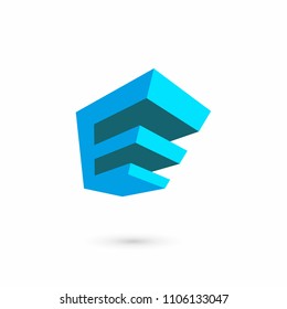 Abstract logo letter E