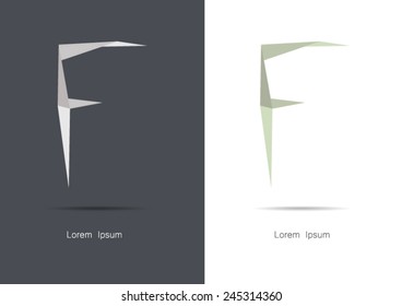 Abstract logo letter F vector.