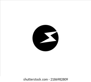 abstract logo letter G and thunderbolt icon