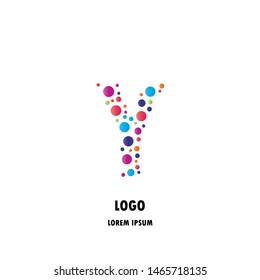 abstract  logo,  letter icon inspiration Letter  Dot Circle Logo Design Element