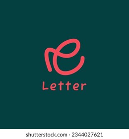 Abstraktes Logo eines Briefes aus Linien.