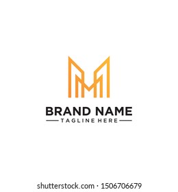 abstract logo from the letter M