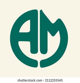 Abstraktes Logo Buchstaben A und M Vector Logo Konzept moderner Logo für Unternehmen.