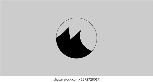 Abstract logo letter M.Mountain Logo icon