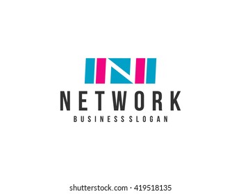 Abstract Logo Letter N - Network