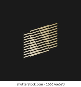 Abstrakter Logo-Buchstabe N aus Streifen. Design-Vorlage für die Vektorillustration von Unternehmen.