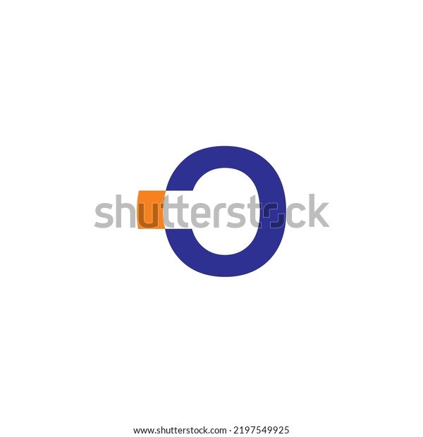 Abstract Logo Letter O Blue Color Stock Vector (Royalty Free ...
