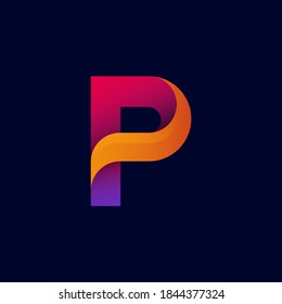 
la letra p del logotipo abstracto puede utilizarse para su empresa y otros
