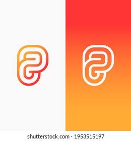 Abstract logo from the letter P but still unique and youthful with round lines forming it. Good logos to be used by various companies including retail, internet, computers and fashion.