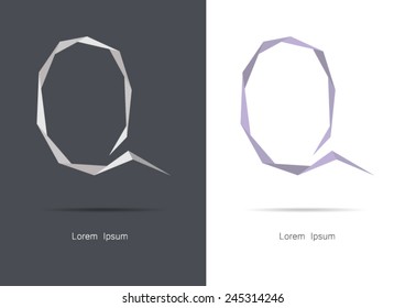 Abstract logo letter Q vector.