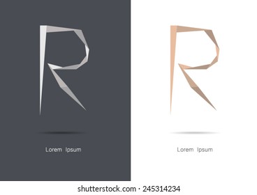 Abstract logo letter R vector.