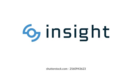 Abstract logo of letter S and circle, simple letter S logo