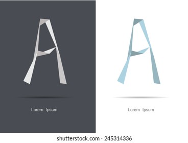 Abstract logo letter A vector.