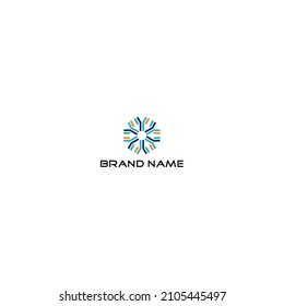 Abstract Logo Letter Y. Human or people illustration. for medical, social, cooperation, society service
