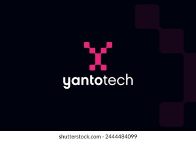 Abstract logo. letter Y tech logo template