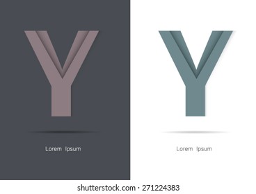 Abstract logo letter Y vector.