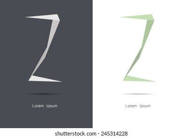 Abstract logo letter Z vector.