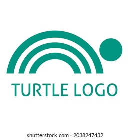 Abstract logo like a green turtle.