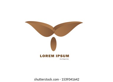 abstract logo like wings, mustache
