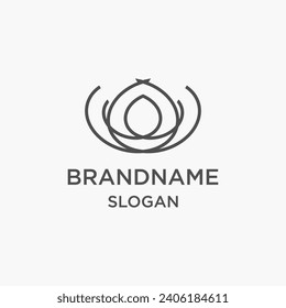 Ilustración del vector de línea del logotipo abstracto