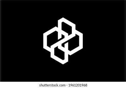 ABSTRACT LOGO LINEAR HEXAGONAL INITIAL NUMBER TWO