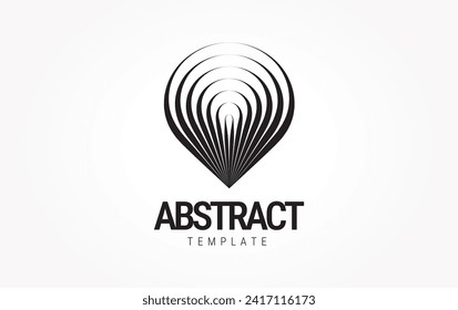 Abstract Logo Lines style. Template design vector. White background.