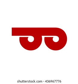 abstract logo look like teta