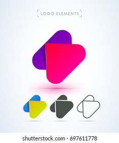 Abstract logo in material design style