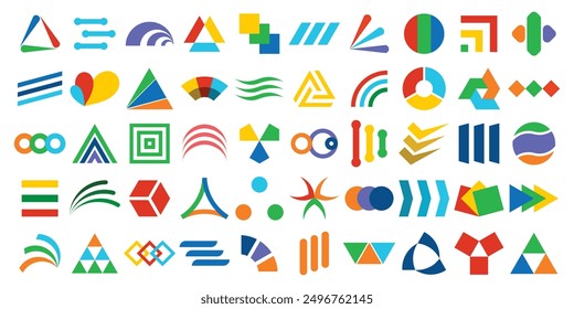 Abstract logo mega collection, flat icons for business logo. Premium Vector