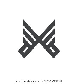 abstract logo men's collars for classy men's company logos, men's clothing industry etc.